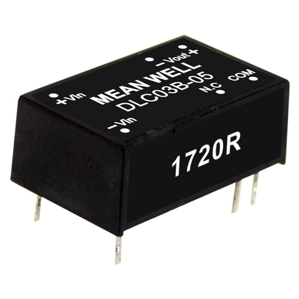 MEAN WELL DLC03C-15 DC-DC Converter PCB mount; Input 36-75Vdc; Dual Output +-15Vdc at +-0.1A; DIP Through hole package MEAN WELL DLC03C-15 DC-DC Converter PCB mount; Input 36-75Vdc; Dual Output +-15Vdc at +-0.1A; DIP Through hole package