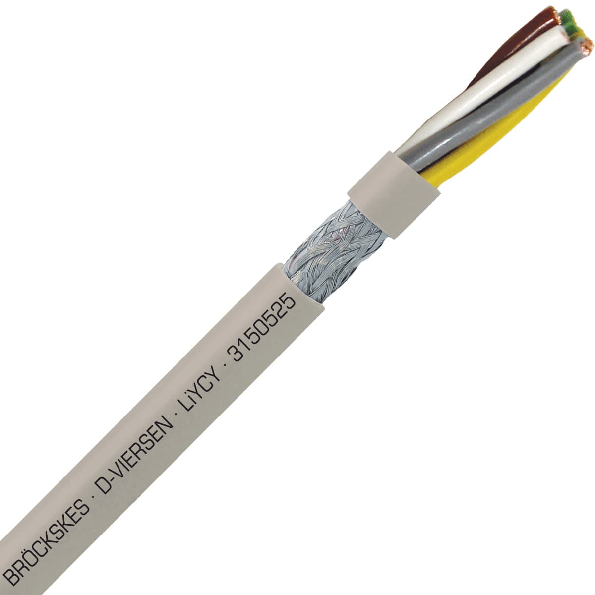SAB 3150525 LiYCY - 24 AWG/5c, shielded multi-conductor signal and control PVC cable with DIN color code SAB 3150525 LiYCY - 24 AWG/5c, shielded multi-conductor signal and control PVC cable with DIN color code