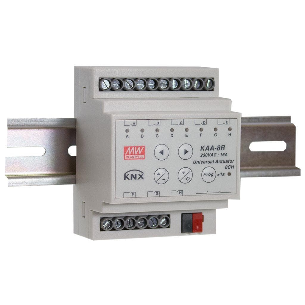 MEAN WELL KAA-8R 8-fold Universal Switching Actuator; 16A per channel MEAN WELL KAA-8R 8-fold Universal Switching Actuator; 16A per channel