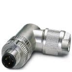 Phoenix Contact 1424684 Data connector, PROFINET CAT5 (100 Mbps), 4-position, shielded, Plug angled M12, Coding: D, Push-in connection, knurl material: Zinc die-cast, nickel-plated, external cable diameter 4 mm ... 8 mm Phoenix Contact 1424684 Data connector, PROFINET CAT5 (100 Mbps), 4-position, shielded, Plug angled M12, Coding: D, Push-in connection, knurl material: Zinc die-cast, nickel-plated, external cable diameter 4 mm ... 8 mm