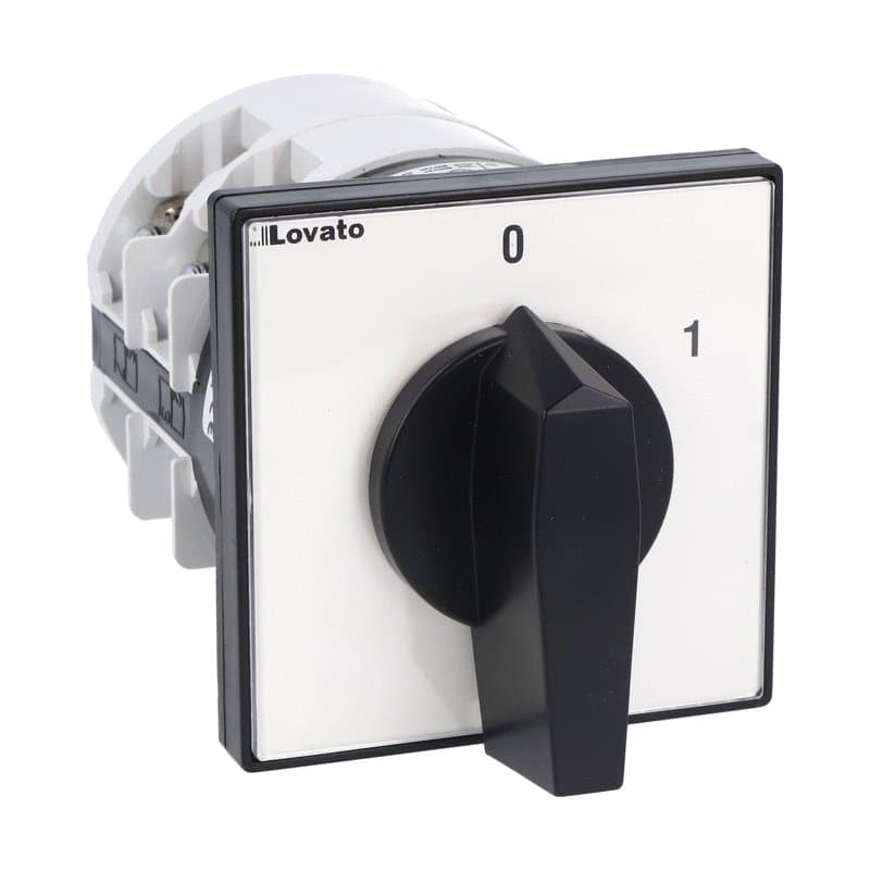 Lovato Electric 7GN12503U 7GN12503U Lovato - Rotary cam switch 7GN series, ON-OFF spring return switch 3 poles 125A, for front mounting with black handle, front plate 90X90mm Lovato Electric 7GN12503U 7GN12503U Lovato - Rotary cam switch 7GN series, ON-OFF spring return switch 3 poles 125A, for front mounting with black handle, front plate 90X90mm