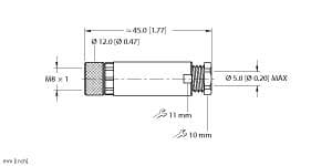 B 5143-0 Part Image. Manufactured by Turck.