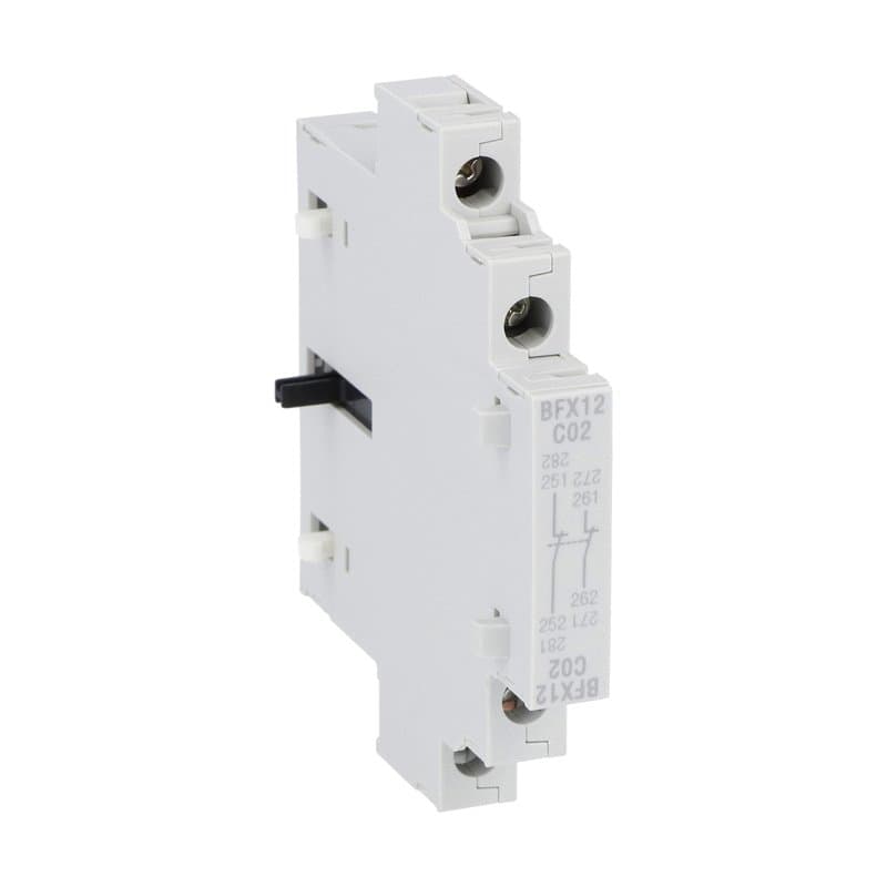Lovato Electric BFX12C02 BFX12C02 Lovato - Auxiliary contact for side mounting. Screw terminals, for BF160...BF400 series contactors, 2NC Lovato Electric BFX12C02 BFX12C02 Lovato - Auxiliary contact for side mounting. Screw terminals, for BF160...BF400 series contactors, 2NC