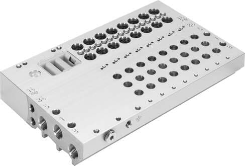 Festo 573430 manifold rail VABM-L1-10G-G18-12-GR Grid dimension: 10,5 mm, Assembly position: Any, Max. number of valve positions: 12, Authorisation: (* c CSA us (OL), * c UL us - Recognized (OL)), Corrosion resistance classification CRC: 2 - Moderate corrosion stress Festo 573430 manifold rail VABM-L1-10G-G18-12-GR Grid dimension: 10,5 mm, Assembly position: Any, Max. number of valve positions: 12, Authorisation: (* c CSA us (OL), * c UL us - Recognized (OL)), Corrosion resistance classification CRC: 2 - Moderate corrosion stress