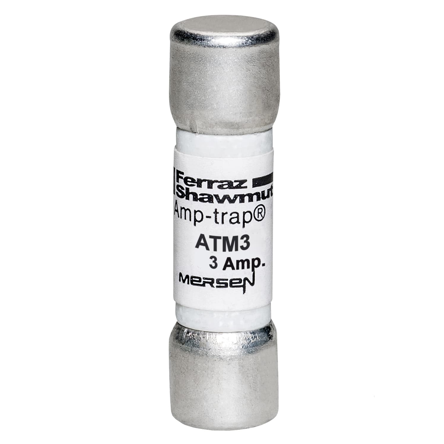 Mersen ATM3 ATM3 Mersen - Fuse ATM - Midget - Fast-Acting 600VAC 600VDC 3A Ferrule Amp-Trap® Mersen ATM3 ATM3 Mersen - Fuse ATM - Midget - Fast-Acting 600VAC 600VDC 3A Ferrule Amp-Trap®