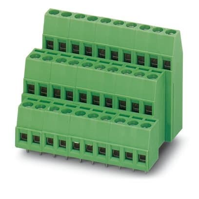 Phoenix Contact 1890620 PCB terminal block, nominal current: 15 A, rated voltage (III/2): 400 V, nominal cross section: 1.5 mm², number of rows: 3, number of positions per row: 3, product range: MK3DS 1,5, pitch: 5.08 mm, connection method: Screw connection with tension sleeve, Phoenix Contact 1890620 PCB terminal block, nominal current: 15 A, rated voltage (III/2): 400 V, nominal cross section: 1.5 mm², number of rows: 3, number of positions per row: 3, product range: MK3DS 1,5, pitch: 5.08 mm, connection method: Screw connection with tension sleeve,