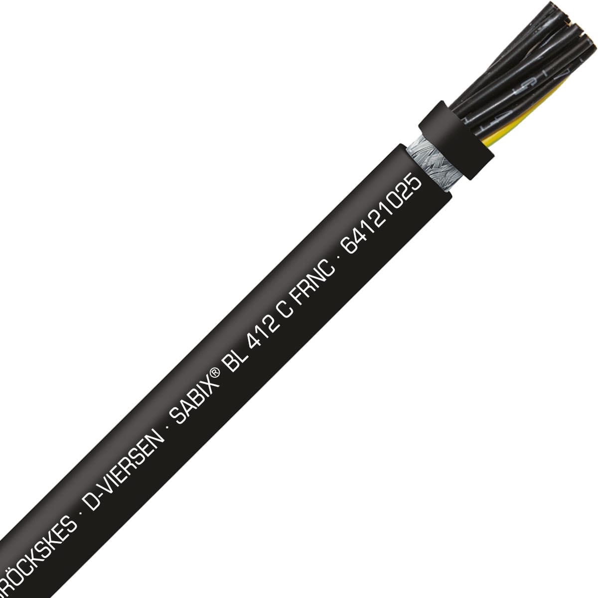 SAB 64121025 SABIX BL 412 C FRNC - 14 AWG/10c, shielded halogen-free flame retardant flexible power cable for shipboard, DNV-GL, CE, RoHS SAB 64121025 SABIX BL 412 C FRNC - 14 AWG/10c, shielded halogen-free flame retardant flexible power cable for shipboard, DNV-GL, CE, RoHS