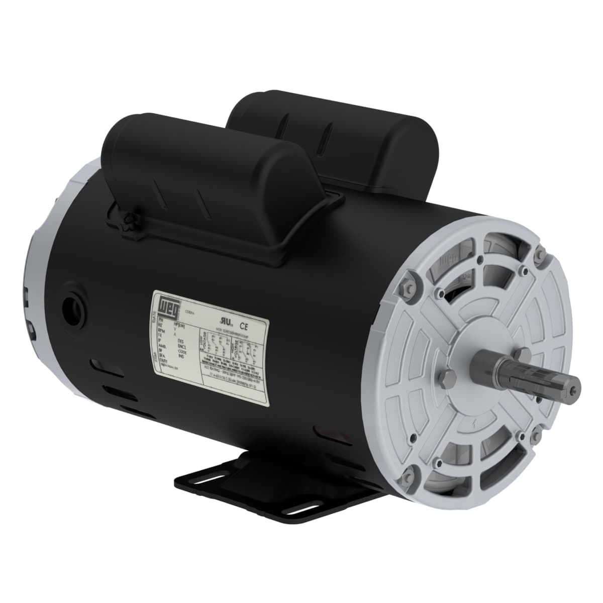 WEG 00136OT1B56-S Rolled Steel 1 HP 2P 56 1Ph 115/208-230 V 60 Hz IC01 - ODP - Foot-mounted WEG 00136OT1B56-S Rolled Steel 1 HP 2P 56 1Ph 115/208-230 V 60 Hz IC01 - ODP - Foot-mounted