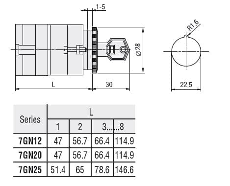 Lovato Electric 7GN1275U12 7GN1275U12 Lovato - Rotary cam switch 7GN series, changeover switch 4 poles 16A, for front mounting without front plate with key operation for hole dia: 22mm fixing Lovato Electric 7GN1275U12 7GN1275U12 Lovato - Rotary cam switch 7GN series, changeover switch 4 poles 16A, for front mounting without front plate with key operation for hole dia: 22mm fixing