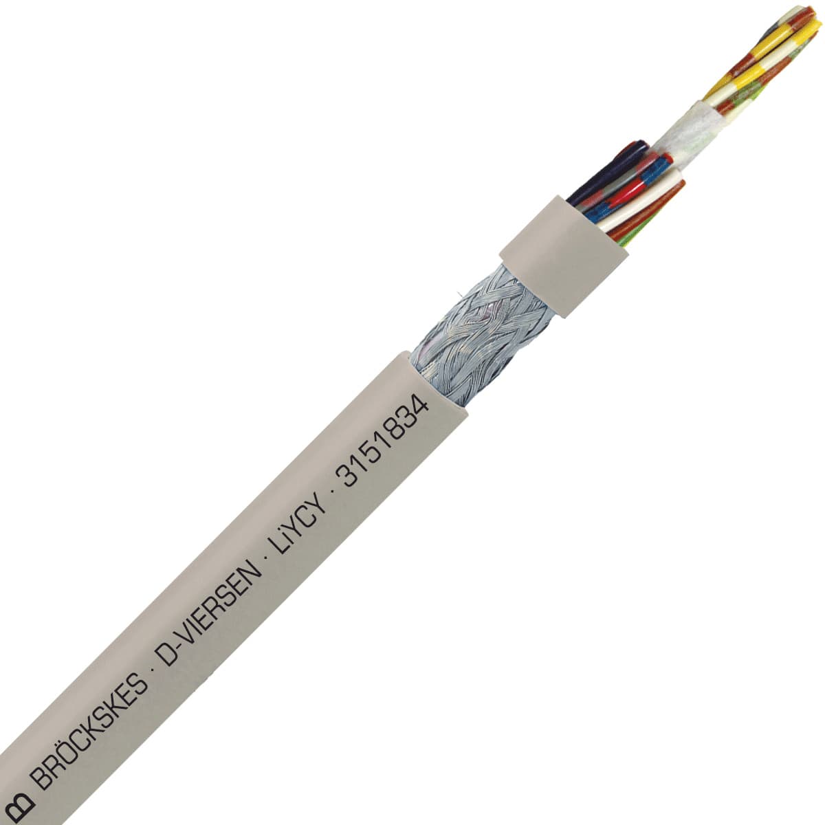 SAB 3151834 LiYCY - 22 AWG/18c, shielded multi-conductor signal and control PVC cable with DIN color code SAB 3151834 LiYCY - 22 AWG/18c, shielded multi-conductor signal and control PVC cable with DIN color code