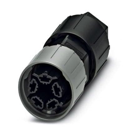 Phoenix Contact 1039564 Connector, IDC connection, number of positions: 4+PE, 2.5 mm² ... 6 mm², 690 V, 40 A, black, with QUICKON nut, external cable diameter: 9 mm ... 14 mm Phoenix Contact 1039564 Connector, IDC connection, number of positions: 4+PE, 2.5 mm² ... 6 mm², 690 V, 40 A, black, with QUICKON nut, external cable diameter: 9 mm ... 14 mm