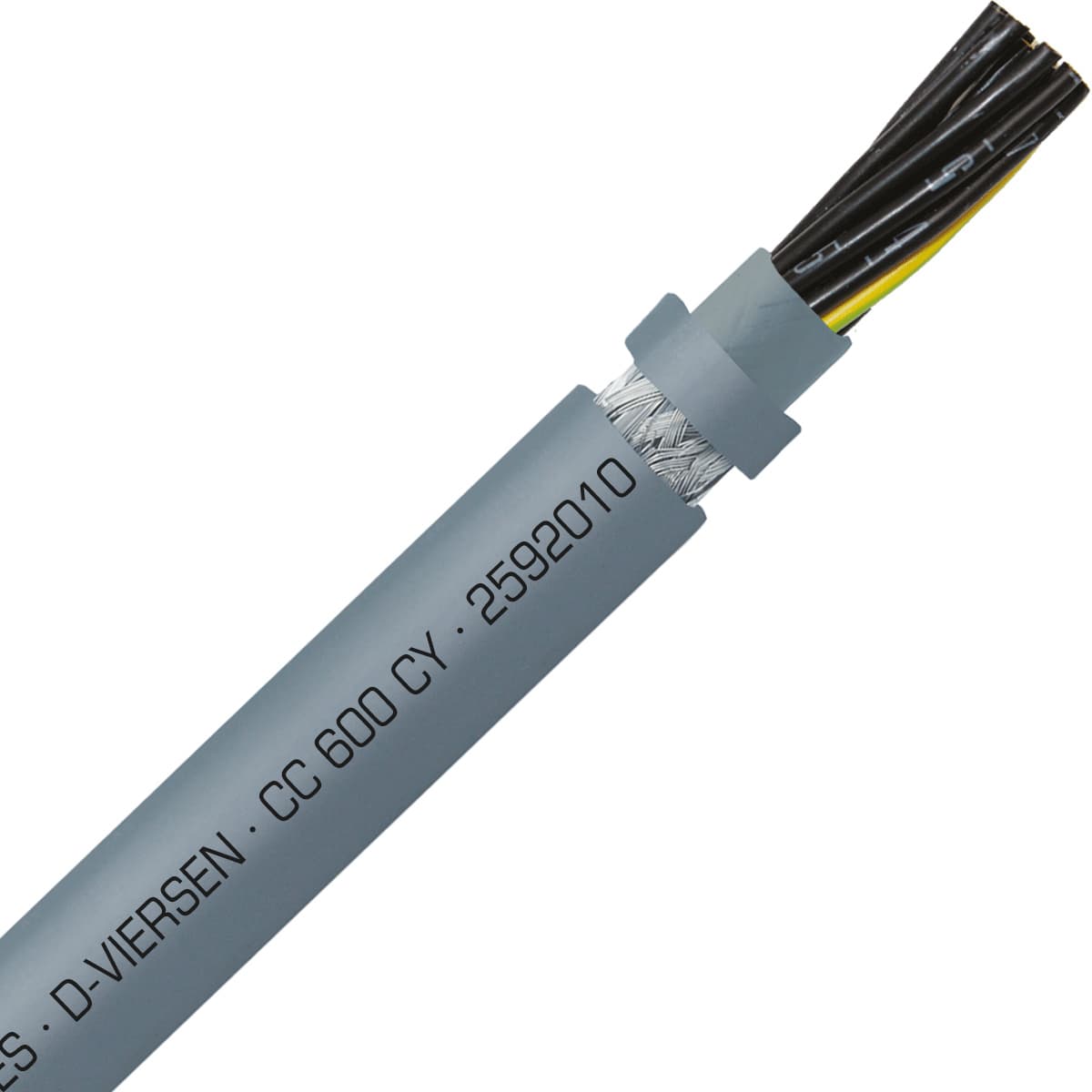 SAB 2592010 CC 600 CY - 20 AWG/10c, shielded oil resistant PVC flexible control cable, 600V, UL, CSA, VDE, CE, RoHS SAB 2592010 CC 600 CY - 20 AWG/10c, shielded oil resistant PVC flexible control cable, 600V, UL, CSA, VDE, CE, RoHS