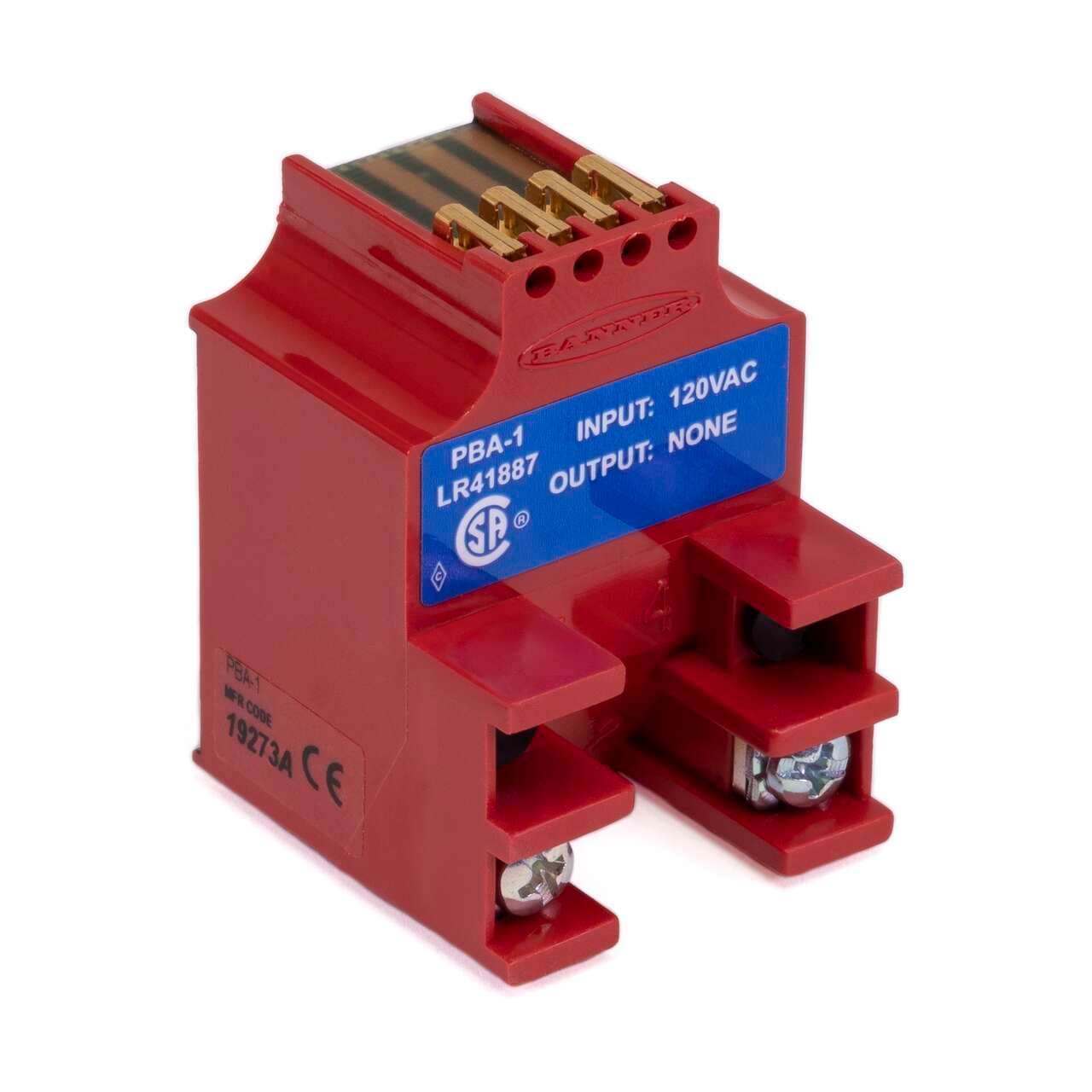 Banner PBA-1 MULTI-BEAM: 3 and 4 wire power block; Range: depends on sensor; Input: 105-130 V ac; Output: For emitters only; Wiring Chamber Banner PBA-1 MULTI-BEAM: 3 and 4 wire power block; Range: depends on sensor; Input: 105-130 V ac; Output: For emitters only; Wiring Chamber