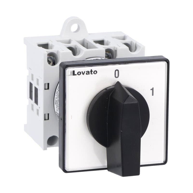 Lovato Electric GX2010O GX2010O Lovato - Rotary cam switch GX series, ON-OFF switch 3 poles 20A, for rear mounting with black handle, front plate 48X48mm Lovato Electric GX2010O GX2010O Lovato - Rotary cam switch GX series, ON-OFF switch 3 poles 20A, for rear mounting with black handle, front plate 48X48mm
