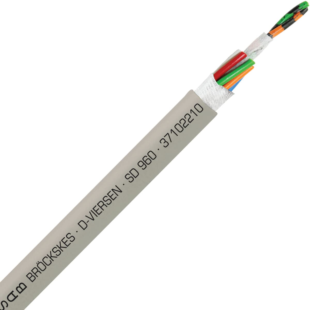 SAB 37102210 SD 960 - 22 AWG/10c, oil resistant, continuous flex PVC data and communication cable, UL, CE, RoHS SAB 37102210 SD 960 - 22 AWG/10c, oil resistant, continuous flex PVC data and communication cable, UL, CE, RoHS