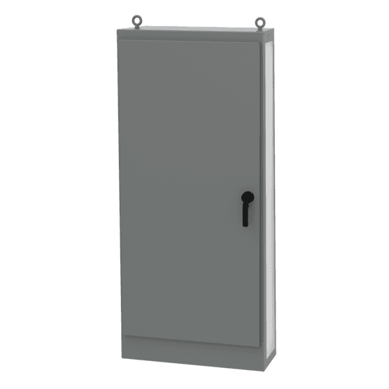 Hoffman AU72X4018LLP Universal Free-Stand, Left Side Open, 72.13x40.24x18.11, Gray, Mild Steel Hoffman AU72X4018LLP Universal Free-Stand, Left Side Open, 72.13x40.24x18.11, Gray, Mild Steel