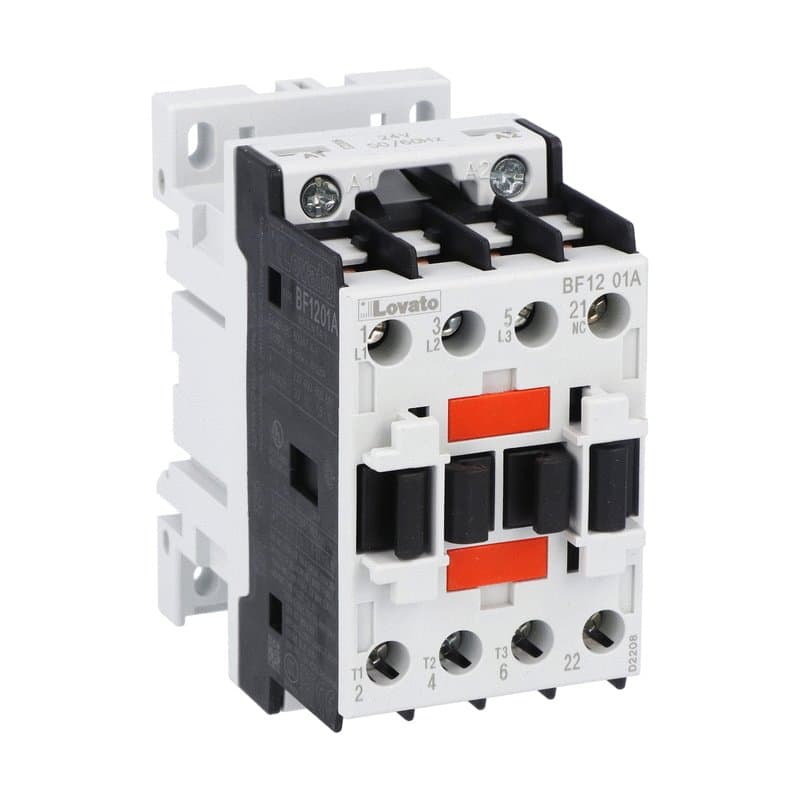 Lovato Electric BF1201A22060 BF1201A22060 Lovato - Three-pole contactor, IEC operating current Ie (AC3) = 12A, AC coil 60Hz, 220VAC, 1NC auxiliary contact Lovato Electric BF1201A22060 BF1201A22060 Lovato - Three-pole contactor, IEC operating current Ie (AC3) = 12A, AC coil 60Hz, 220VAC, 1NC auxiliary contact