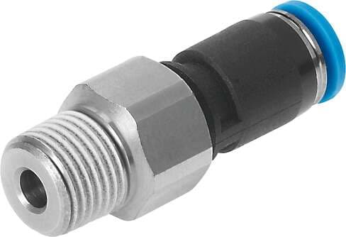 Festo 186284 rotary push-in fitting QSR-G1/2-12 360° rotatable, with ball bearing, male thread with external hexagon. Size: Standard, Nominal size: 8 mm, Type of seal on screw-in stud: Sealing ring, Assembly position: Any, Container size: 1 Festo 186284 rotary push-in fitting QSR-G1/2-12 360° rotatable, with ball bearing, male thread with external hexagon. Size: Standard, Nominal size: 8 mm, Type of seal on screw-in stud: Sealing ring, Assembly position: Any, Container size: 1