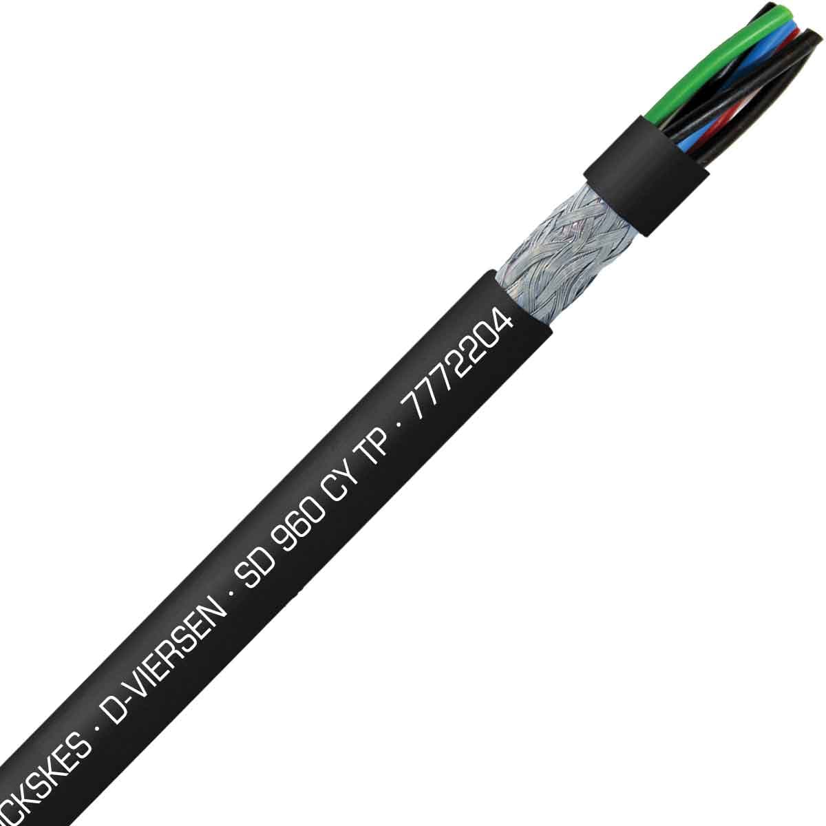 SAB 7772204 S 960 CY TP - 22 AWG/4pr, shielded oil resistant continuous flex PVC paired data cable, UL, CE, RoHS SAB 7772204 S 960 CY TP - 22 AWG/4pr, shielded oil resistant continuous flex PVC paired data cable, UL, CE, RoHS