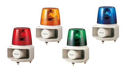 Patlite RT-24VF-B Rotating warning light with 4-channel MP3 field programmable annunciator. Blue Patlite RT-24VF-B Rotating warning light with 4-channel MP3 field programmable annunciator. Blue