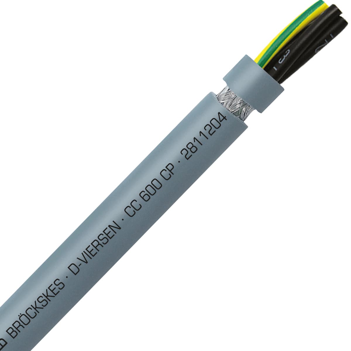 SAB 2811204 CC 600 CP - 12 AWG/4c, shielded oil resistant PUR flexible control cable, 600V, UL, CSA, CE, RoHS SAB 2811204 CC 600 CP - 12 AWG/4c, shielded oil resistant PUR flexible control cable, 600V, UL, CSA, CE, RoHS