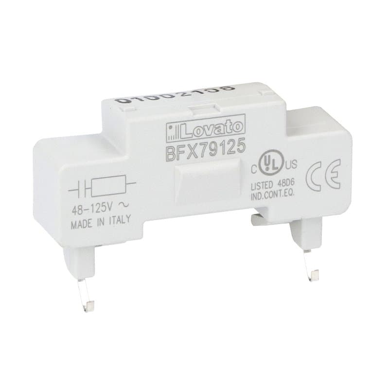 Lovato Electric BFX79125 BFX79125 Lovato - Quick connect surge suppressor for BF00A, BF09...BF150A AC contactors, 48-125VAC (resistor-capacitor) Lovato Electric BFX79125 BFX79125 Lovato - Quick connect surge suppressor for BF00A, BF09...BF150A AC contactors, 48-125VAC (resistor-capacitor)