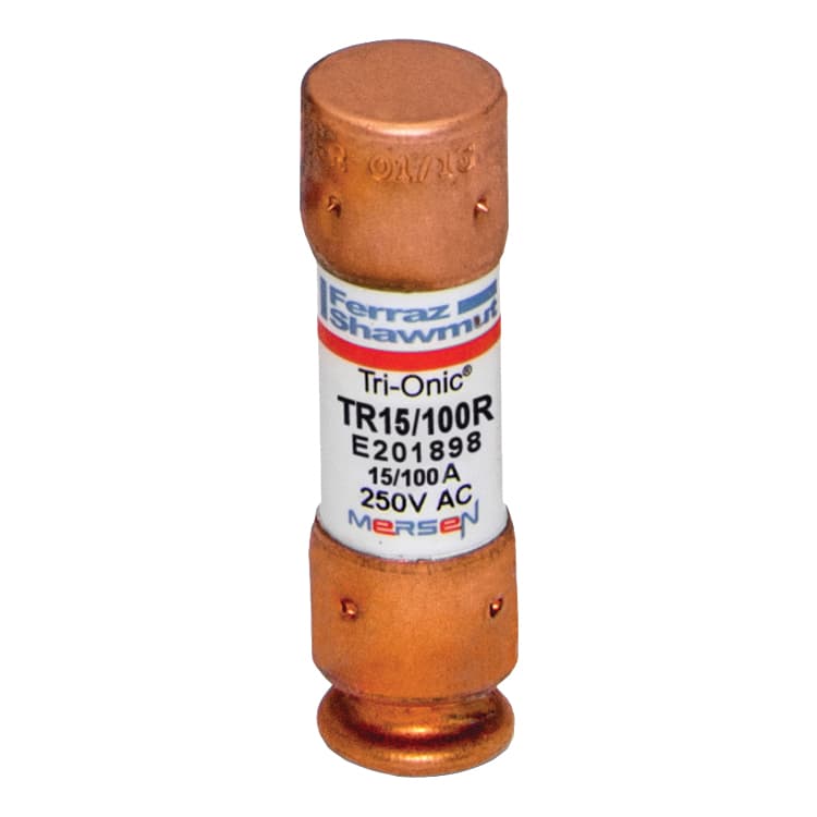 Mersen TR15/100R TR15/100R Mersen - Fuse TR-R - Class RK5 - Time-Delay 250VAC 250VDC 0.15A Ferrule Tri-Onic® Mersen TR15/100R TR15/100R Mersen - Fuse TR-R - Class RK5 - Time-Delay 250VAC 250VDC 0.15A Ferrule Tri-Onic®