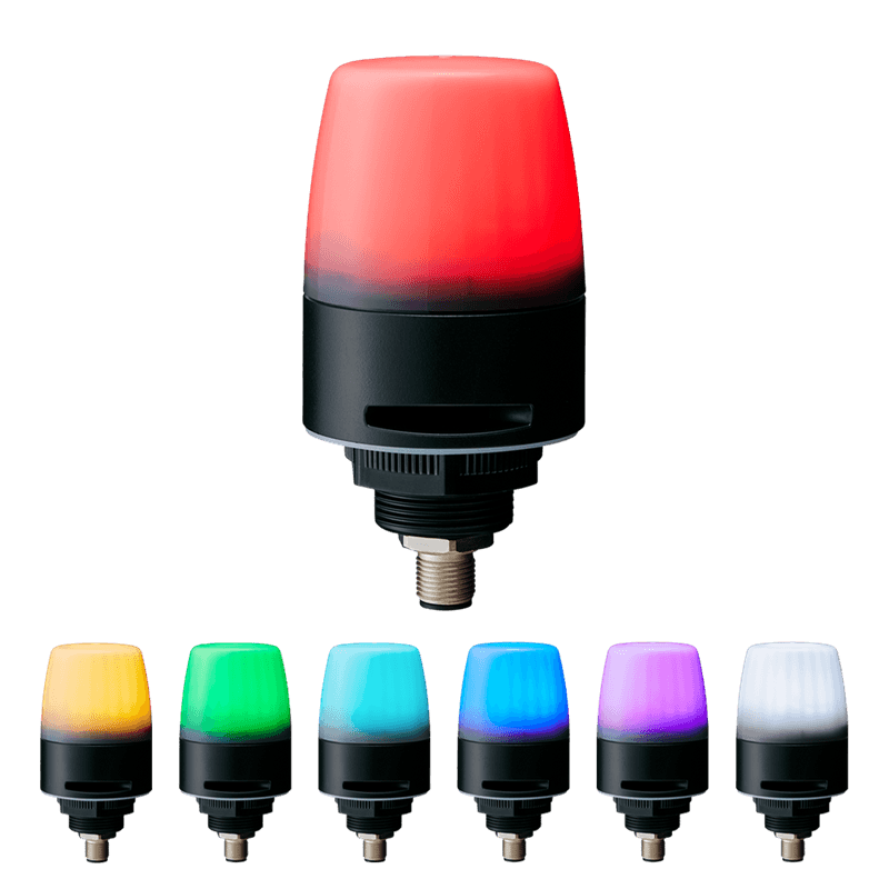 Patlite NE-M1ACNB-M 56mm Compact Beacon,MulticolorRed, Amber, Green, Blue, Cyan, Purple, White, 12VDC-24VDC,M12 connector & Buzzer Patlite NE-M1ACNB-M 56mm Compact Beacon,MulticolorRed, Amber, Green, Blue, Cyan, Purple, White, 12VDC-24VDC,M12 connector & Buzzer
