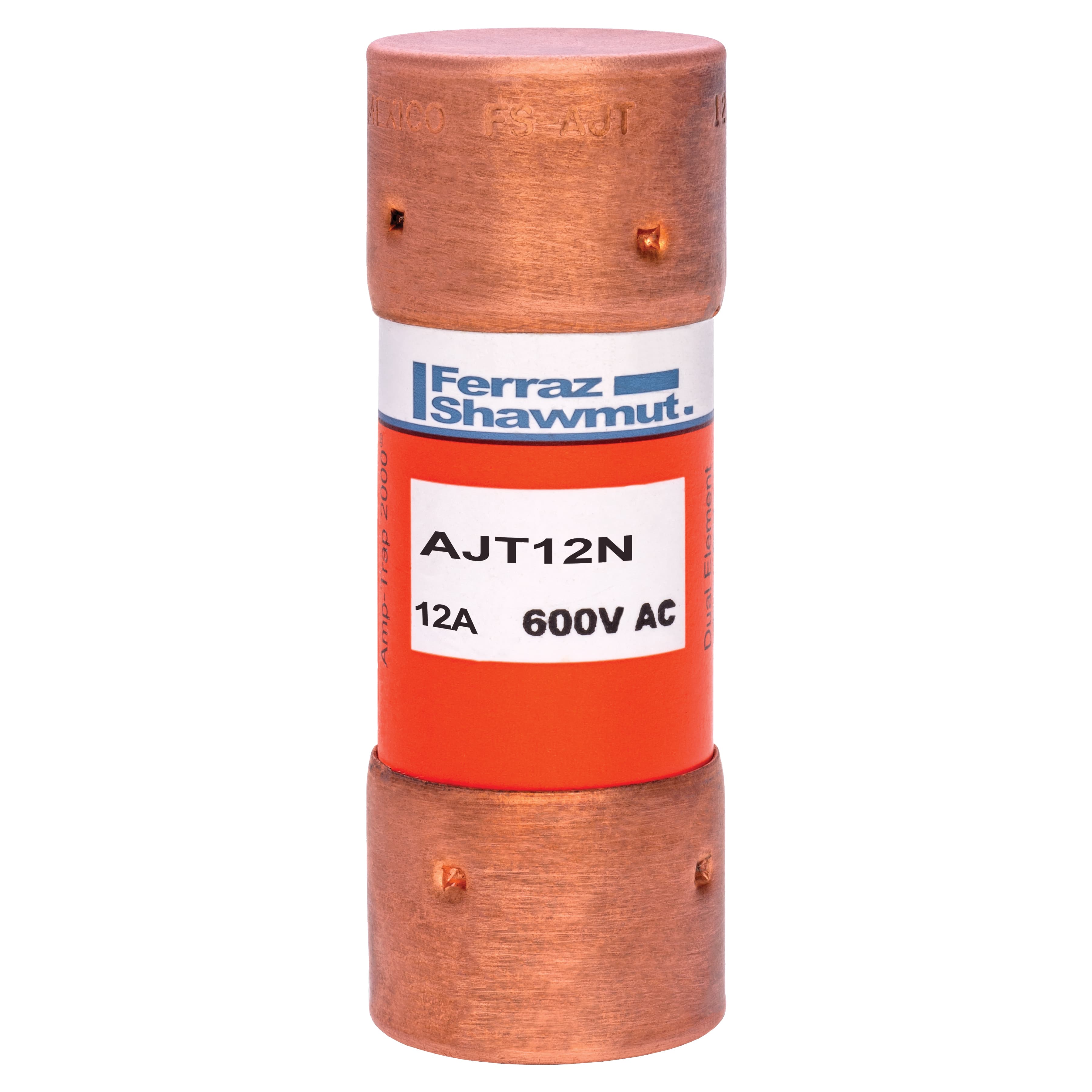Mersen AJT12N AJT12N Mersen - Fuse AJT - Class J - Time-delay 600VAC 500VDC 12A Ferrule Amp-Trap 2000® Mersen AJT12N AJT12N Mersen - Fuse AJT - Class J - Time-delay 600VAC 500VDC 12A Ferrule Amp-Trap 2000®