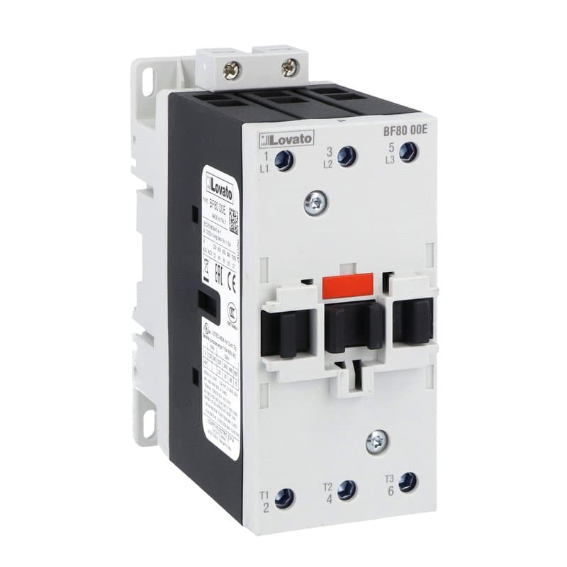 Lovato Electric BF8000A230 BF8000A230 Lovato - Three-pole contactor, IEC operating current Ie (AC3) = 80A, AC coil 50/60Hz, 230VAC Lovato Electric BF8000A230 BF8000A230 Lovato - Three-pole contactor, IEC operating current Ie (AC3) = 80A, AC coil 50/60Hz, 230VAC