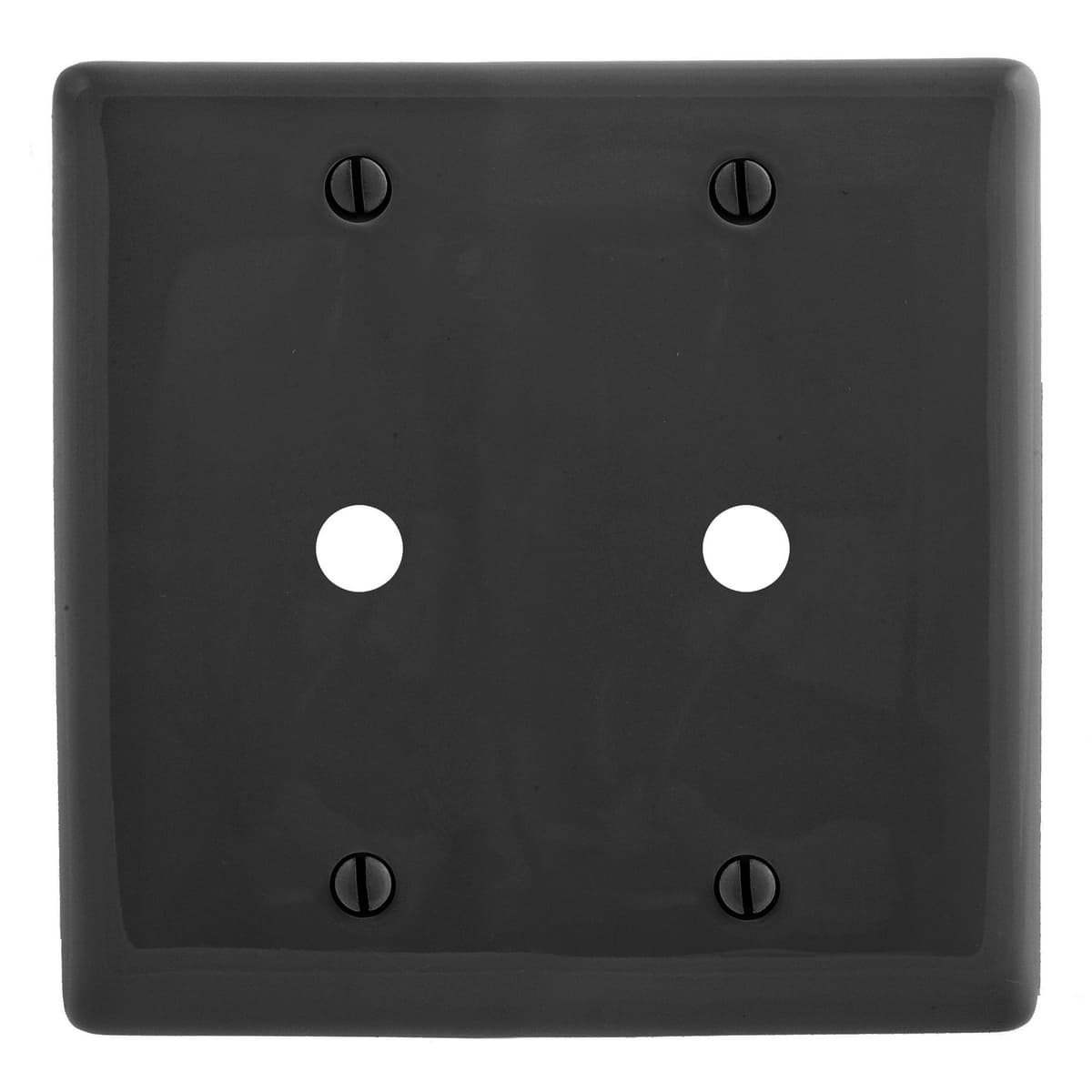Hubbell NP21BK Wallplates, Nylon, 2-Gang, 2) .406" Opening, Black  ; Reinforcement ribs for extra strength ; High-impact, self-extinguishing nylon material ; Captive screw feature holds mounting screw in place ; Standard Size is 1/8" larger to give you extra coverage to Hubbell NP21BK Wallplates, Nylon, 2-Gang, 2) .406" Opening, Black  ; Reinforcement ribs for extra strength ; High-impact, self-extinguishing nylon material ; Captive screw feature holds mounting screw in place ; Standard Size is 1/8" larger to give you extra coverage to