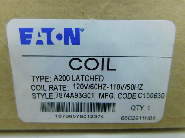 7874A93G01 Part Image. Manufactured by Eaton.
