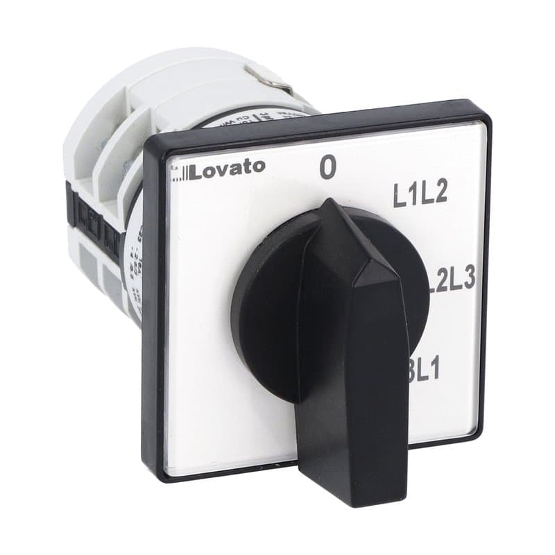 Lovato Electric 7GN1267U 7GN1267U Lovato - Rotary cam switch 7GN series, voltmeter switch for phase-phase voltages 16A, for front mounting with black handle, front plate 48X48mm Lovato Electric 7GN1267U 7GN1267U Lovato - Rotary cam switch 7GN series, voltmeter switch for phase-phase voltages 16A, for front mounting with black handle, front plate 48X48mm