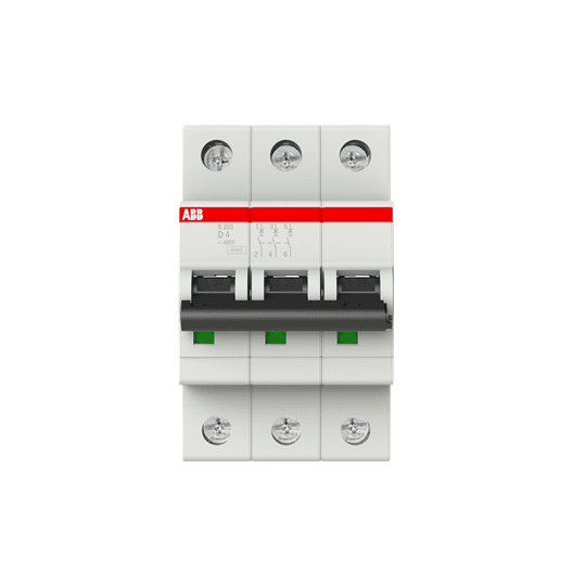 ABB Control S203-D4 S203-D4 ABB Control - S203-D4 Miniature Circuit Breaker - 3P - D - 4 A ABB Control S203-D4 S203-D4 ABB Control - S203-D4 Miniature Circuit Breaker - 3P - D - 4 A