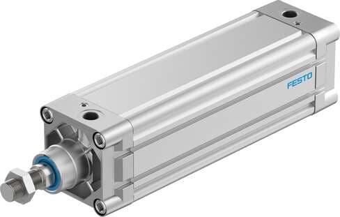 Festo 1922639 standards-based cylinder DNC-63-150-PPV-A Stroke: 150 mm, Piston diameter: 63 mm, Piston rod thread: M16x1,5, Cushioning: PPV: Pneumatic cushioning adjustable at both ends, Assembly position: Any Festo 1922639 standards-based cylinder DNC-63-150-PPV-A Stroke: 150 mm, Piston diameter: 63 mm, Piston rod thread: M16x1,5, Cushioning: PPV: Pneumatic cushioning adjustable at both ends, Assembly position: Any