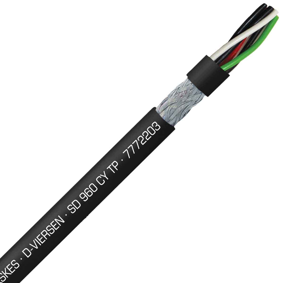 SAB 7772203 S 960 CY TP - 22 AWG/3pr, shielded oil resistant continuous flex PVC paired data cable, UL, CE, RoHS SAB 7772203 S 960 CY TP - 22 AWG/3pr, shielded oil resistant continuous flex PVC paired data cable, UL, CE, RoHS