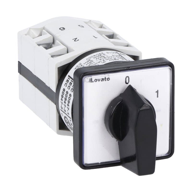 Lovato Electric GF1090U GF1090U Lovato - Rotary cam switch GF series, ON-OFF switch 1 pole 10A, for front mounting with black handle, front plate 30X30mm Lovato Electric GF1090U GF1090U Lovato - Rotary cam switch GF series, ON-OFF switch 1 pole 10A, for front mounting with black handle, front plate 30X30mm