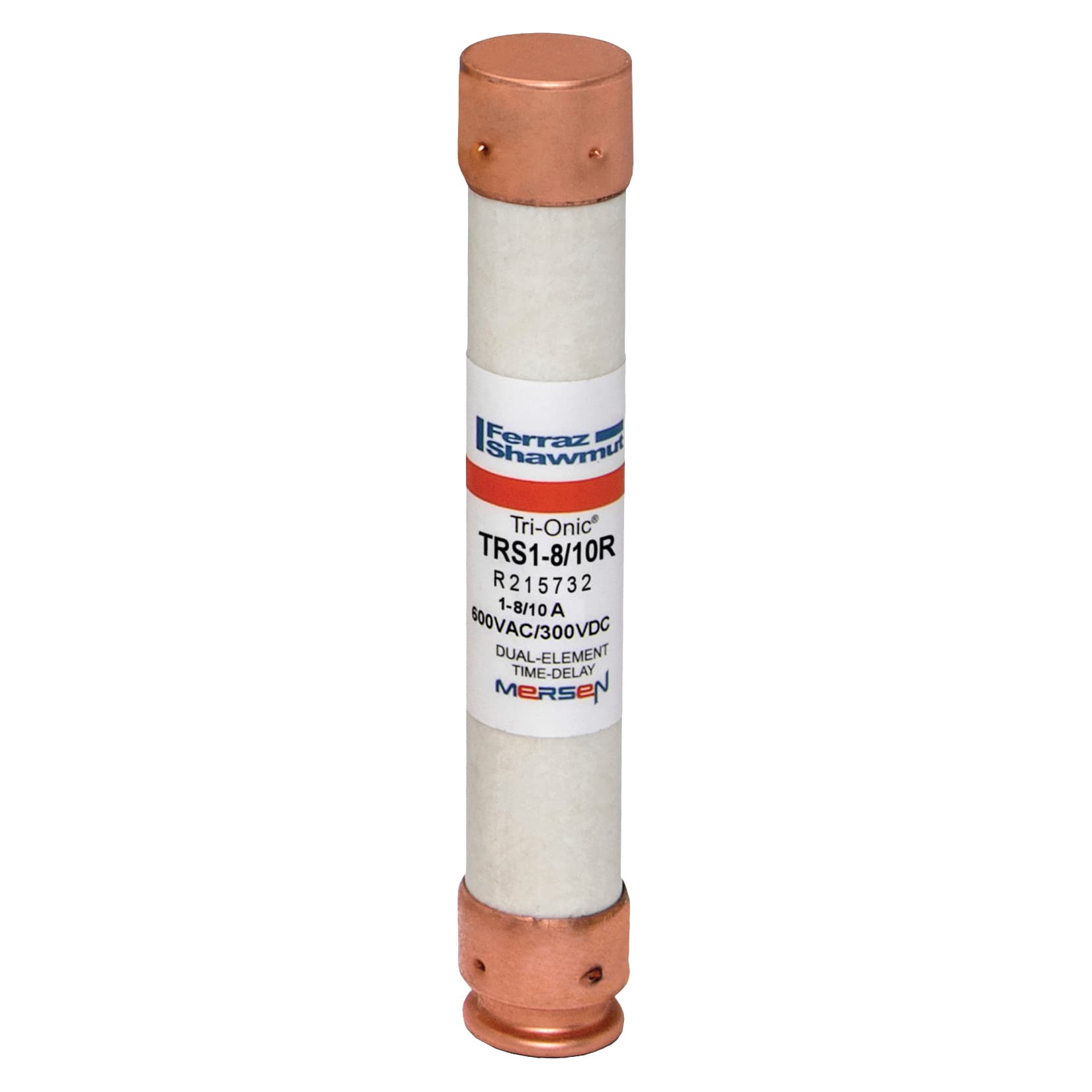 Mersen TRS1-8/10R TRS1-8/10R Mersen - Fuse TRS-R - Class RK5 - Time-Delay 600VAC 600VDC 1.8A Ferrule Tri-Onic® Mersen TRS1-8/10R TRS1-8/10R Mersen - Fuse TRS-R - Class RK5 - Time-Delay 600VAC 600VDC 1.8A Ferrule Tri-Onic®