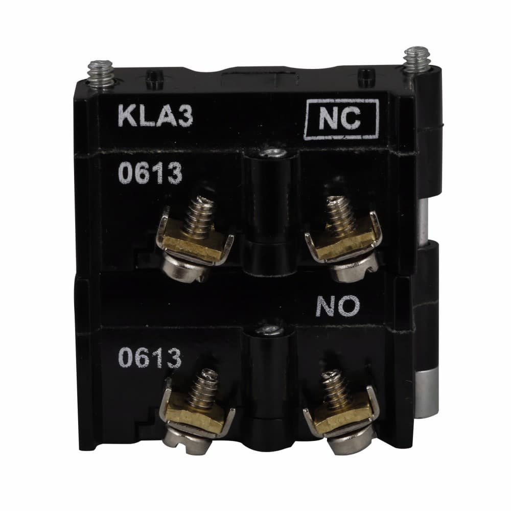 Eaton E30KLA3 E30KLA3 Eaton - Eaton E30 pushbutton contact block, E30 series, Standard Contact Block, 1NO-1NC, Pressure terminal, 600 V, 250 Vdc Eaton E30KLA3 E30KLA3 Eaton - Eaton E30 pushbutton contact block, E30 series, Standard Contact Block, 1NO-1NC, Pressure terminal, 600 V, 250 Vdc