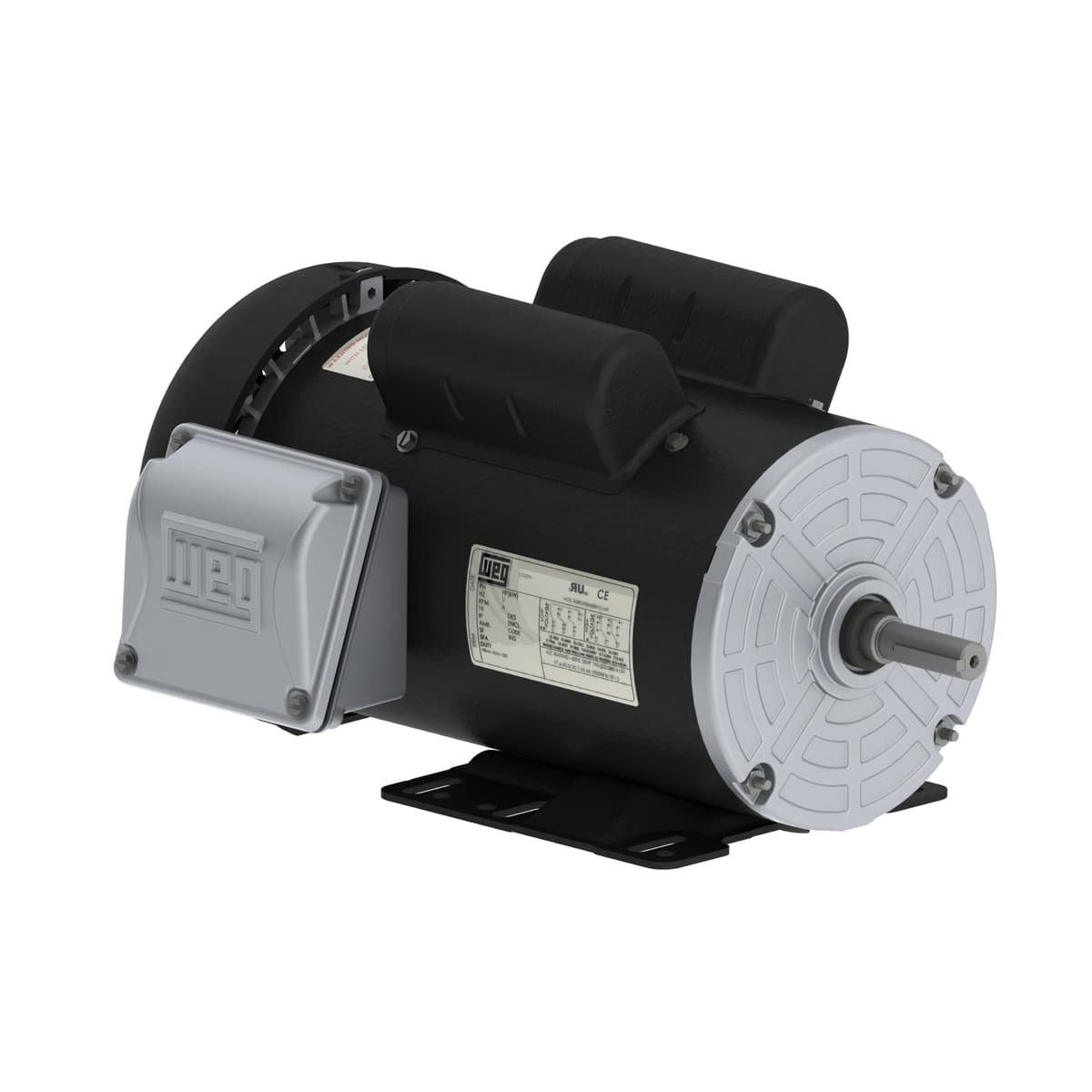 WEG 00158ES1B56-S Rolled Steel 1.5 HP 4P 56H 1Ph 115/208-230 V 60 Hz IC411 - TEFC - Foot-mounted WEG 00158ES1B56-S Rolled Steel 1.5 HP 4P 56H 1Ph 115/208-230 V 60 Hz IC411 - TEFC - Foot-mounted