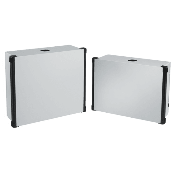 Hoffman CP475012 CONCEPT HMI Enclosure, Black Handles, Type 4, 470x500x120mm, Lt Gray, Steel Hoffman CP475012 CONCEPT HMI Enclosure, Black Handles, Type 4, 470x500x120mm, Lt Gray, Steel