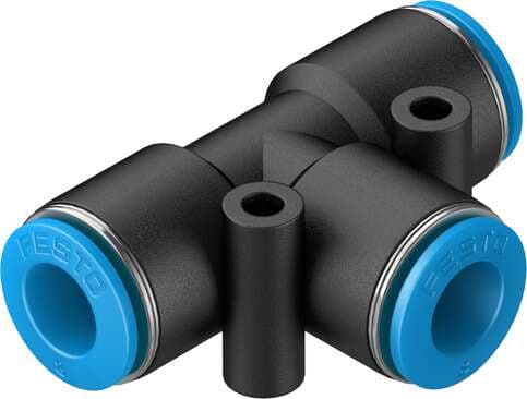 Festo 153130 push-in T-connector QST-8 Size: Standard, Nominal size: 5 mm, Assembly position: Any, Container size: 10, Design structure: Push/pull principle Festo 153130 push-in T-connector QST-8 Size: Standard, Nominal size: 5 mm, Assembly position: Any, Container size: 10, Design structure: Push/pull principle
