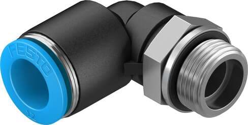 Festo 186124 push-in L-fitting QSL-G3/8-12 360° orientable, male thread with external hexagon. Size: Standard, Nominal size: 10 mm, Type of seal on screw-in stud: Sealing ring, Assembly position: Any, Container size: 10 Festo 186124 push-in L-fitting QSL-G3/8-12 360° orientable, male thread with external hexagon. Size: Standard, Nominal size: 10 mm, Type of seal on screw-in stud: Sealing ring, Assembly position: Any, Container size: 10