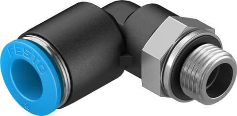 Festo 186119 push-in L-fitting QSL-G1/8-8 360° orientable, male thread with external hexagon. Size: Standard, Nominal size: 6 mm, Type of seal on screw-in stud: Sealing ring, Assembly position: Any, Container size: 10 Festo 186119 push-in L-fitting QSL-G1/8-8 360° orientable, male thread with external hexagon. Size: Standard, Nominal size: 6 mm, Type of seal on screw-in stud: Sealing ring, Assembly position: Any, Container size: 10