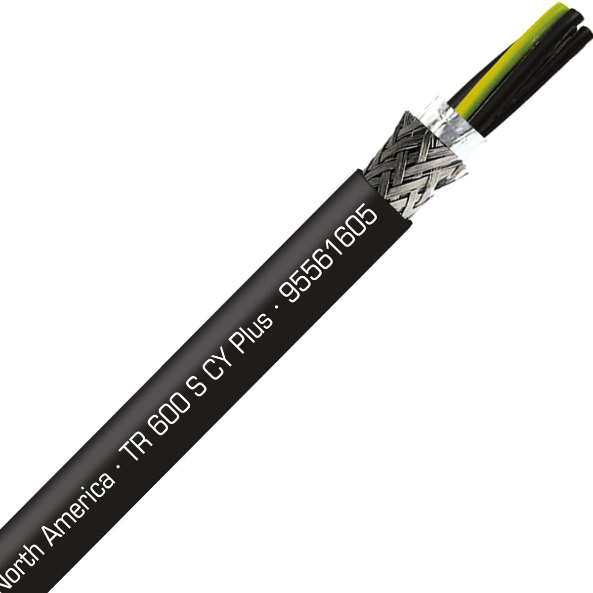 SAB 95561605 TR 600 CY Plus - 16 AWG/5c, shielded UV and oil resistant flexible exposed run tray cable with reduced O.D., UL, CSA, CE, RoHS SAB 95561605 TR 600 CY Plus - 16 AWG/5c, shielded UV and oil resistant flexible exposed run tray cable with reduced O.D., UL, CSA, CE, RoHS