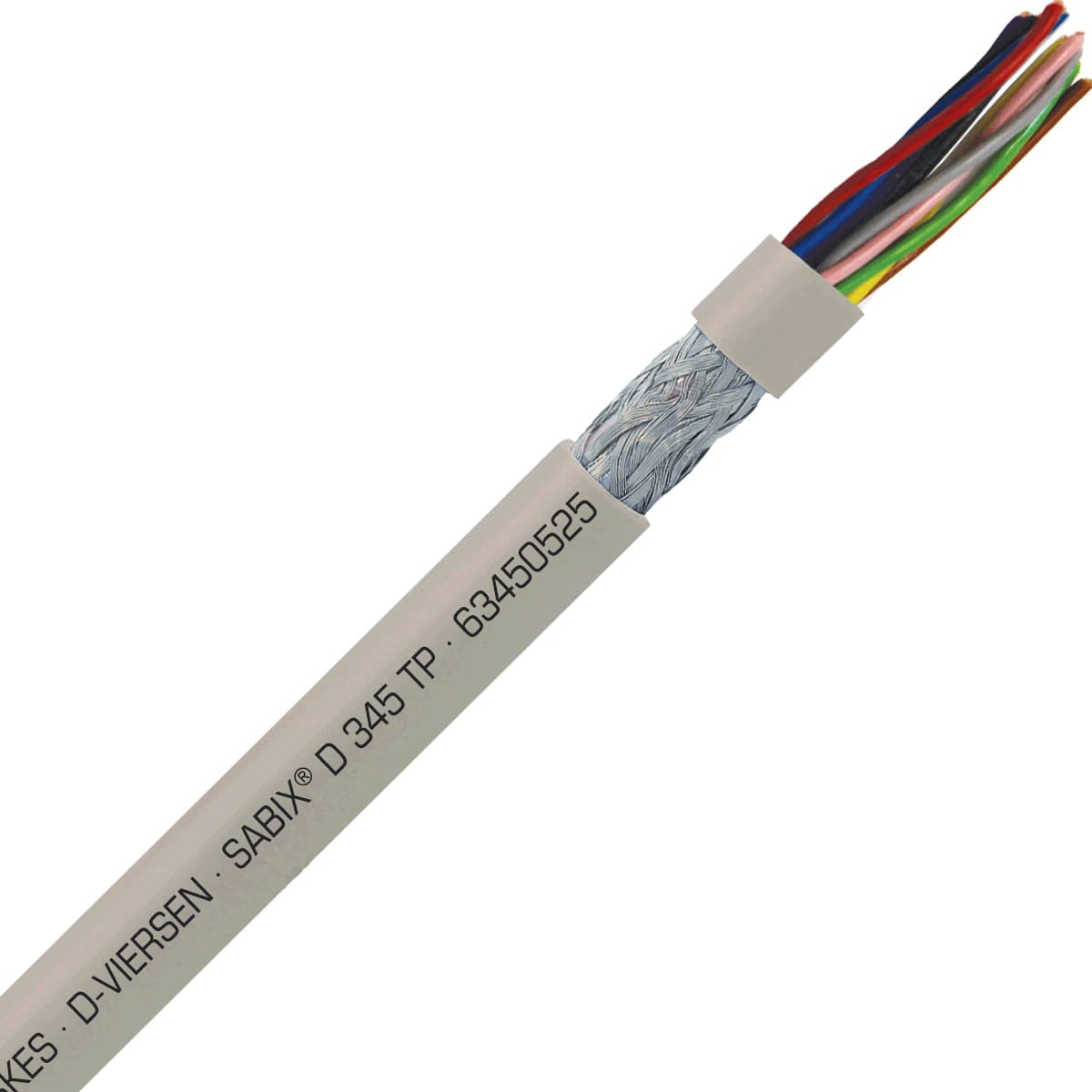 SAB 63450525 SABIX D 345 FRNC TP - 24 AWG/5pr, halogen-free flame retardant paired data cable, CE, RoHS SAB 63450525 SABIX D 345 FRNC TP - 24 AWG/5pr, halogen-free flame retardant paired data cable, CE, RoHS
