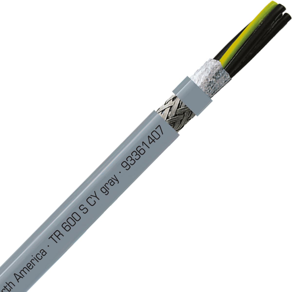 SAB 93361407 TR 600 S CY - 14 AWG/7c, shielded oil resistant flexible exposed run tray cable, UL, CSA, CE, RoHS SAB 93361407 TR 600 S CY - 14 AWG/7c, shielded oil resistant flexible exposed run tray cable, UL, CSA, CE, RoHS