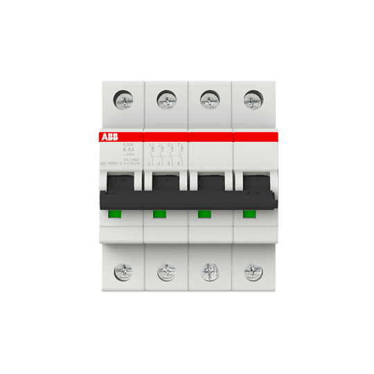 ABB Control S204-K6 S204-K6 ABB Control - S204-K6 Miniature Circuit Breaker - 4P - K - 6 A ABB Control S204-K6 S204-K6 ABB Control - S204-K6 Miniature Circuit Breaker - 4P - K - 6 A