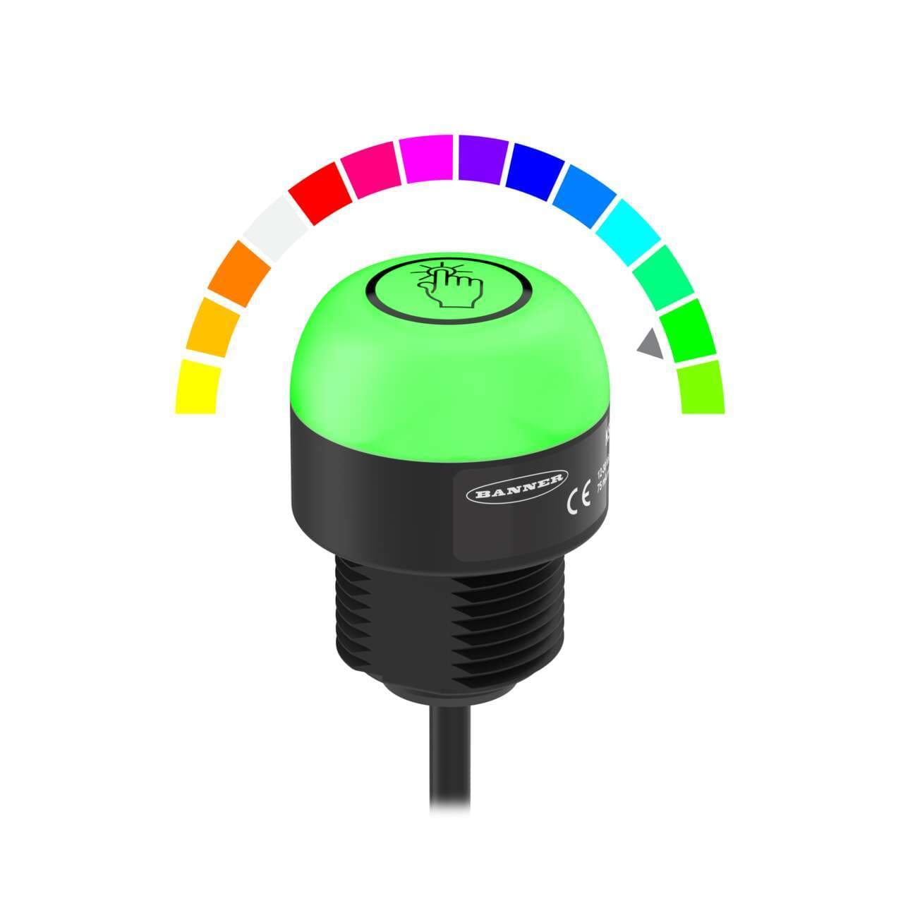 Banner K30PTALRGB7QP K30 Pro Touch Series: 7-color RGB Touch Sensor; Voltage: 12-30 V dc; Housing: Polycarbonate; IP67 IP69K; Input/Output: Bimodal, NO, Latching; Colors: Multicolor; 150 mm (6 in) 8-pin M12 PVC Pigtail QD Banner K30PTALRGB7QP K30 Pro Touch Series: 7-color RGB Touch Sensor; Voltage: 12-30 V dc; Housing: Polycarbonate; IP67 IP69K; Input/Output: Bimodal, NO, Latching; Colors: Multicolor; 150 mm (6 in) 8-pin M12 PVC Pigtail QD