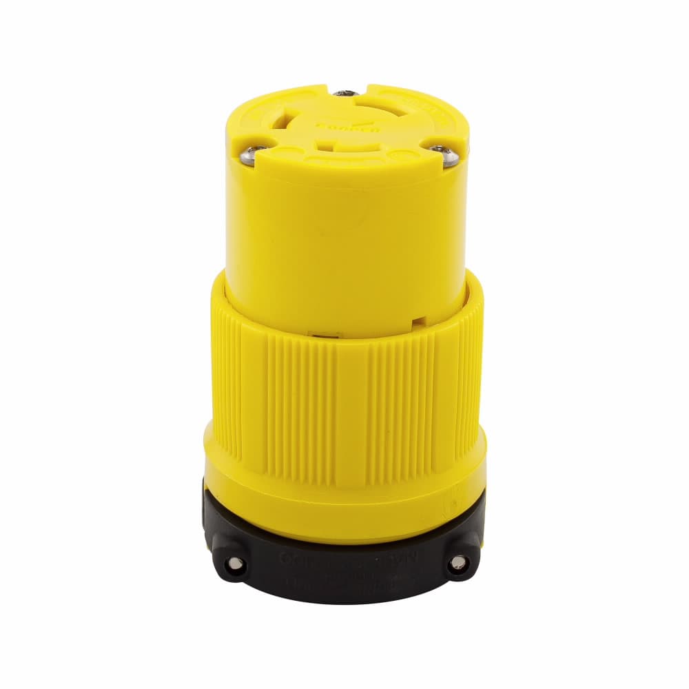 Eaton CRL530C CRL530C Eaton - Eaton corrosion resistant locking connector , #14-10 AWG, 30A, Industrial, 125V, Back wiring, Yellow, Safety grip, Corrosion resistant, L5-30, Two-pole, Three-wire, Santoprene thermoplastic elastomeric, 0.38 to 1 in Eaton CRL530C CRL530C Eaton - Eaton corrosion resistant locking connector , #14-10 AWG, 30A, Industrial, 125V, Back wiring, Yellow, Safety grip, Corrosion resistant, L5-30, Two-pole, Three-wire, Santoprene thermoplastic elastomeric, 0.38 to 1 in